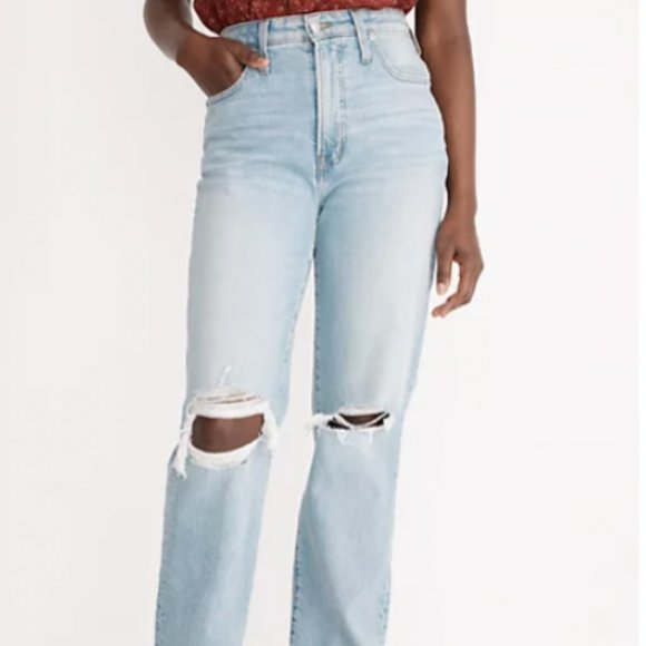 NWT Madewell THE CURVY PERFECT VINTAGE JEAN IN DANBY WASH: RIPPED EDITION - Picture 1 of 4